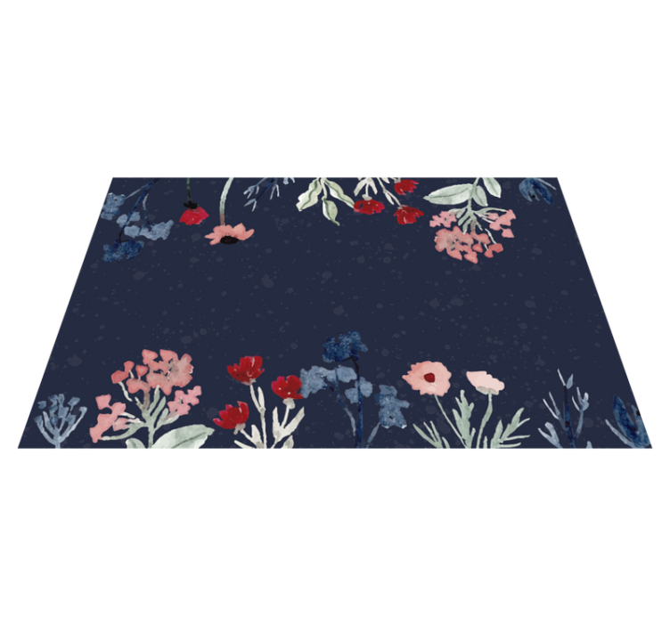 Botanical Flower Illustrations floral vinyl carpet - TenStickers
