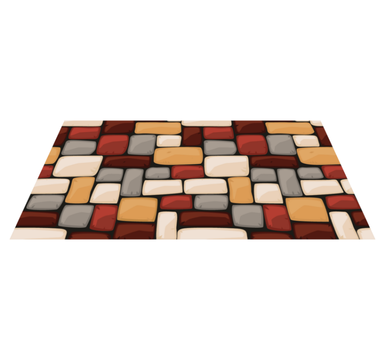 Mosaic Texture Blend vinyl rug - TenStickers