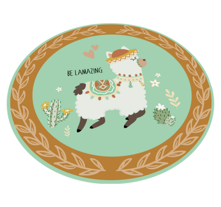 Be Llamazing animal vinyl carpet - TenStickers