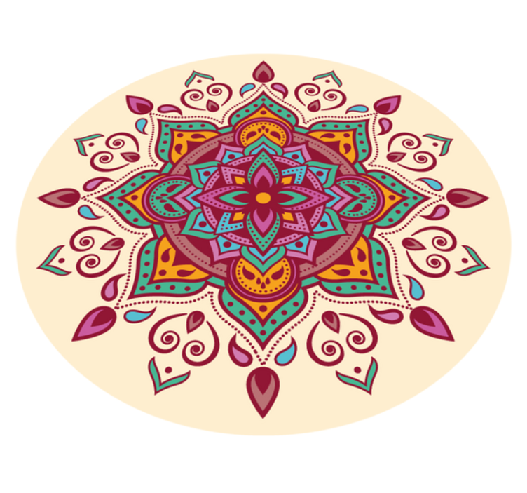 Mandala vinyl carpet mandala craftsmanship - TenStickers