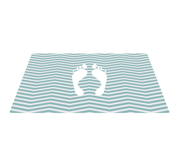 Barred Footprint striped vinyl carpet - TenStickers