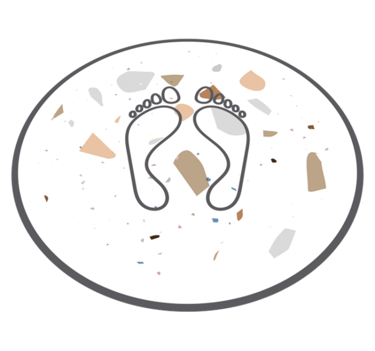 Abstract Footprint bathroom vinyl carpet - TenStickers