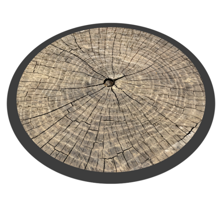 Log Cross-Section wood effect vinyl carpet - TenStickers
