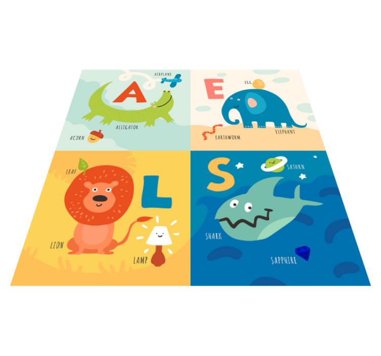 Alphabet vinyl carpet for learning the alphabet - TenStickers