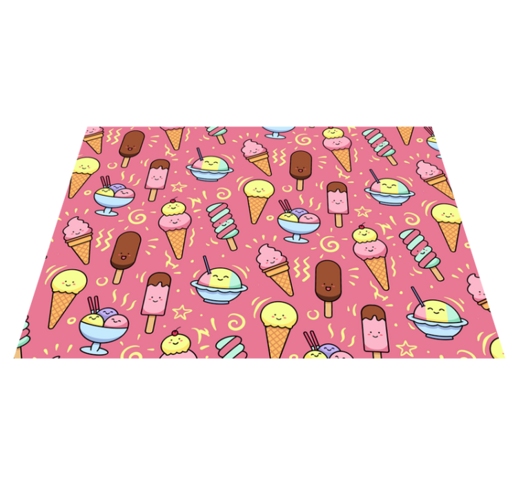 Playful Dessert Pattern kids vinyl carpet - TenStickers