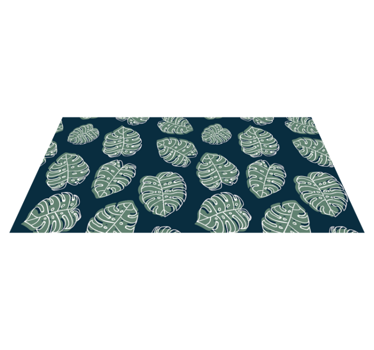 Monstera Leaf Pattern floral vinyl carpet - TenStickers