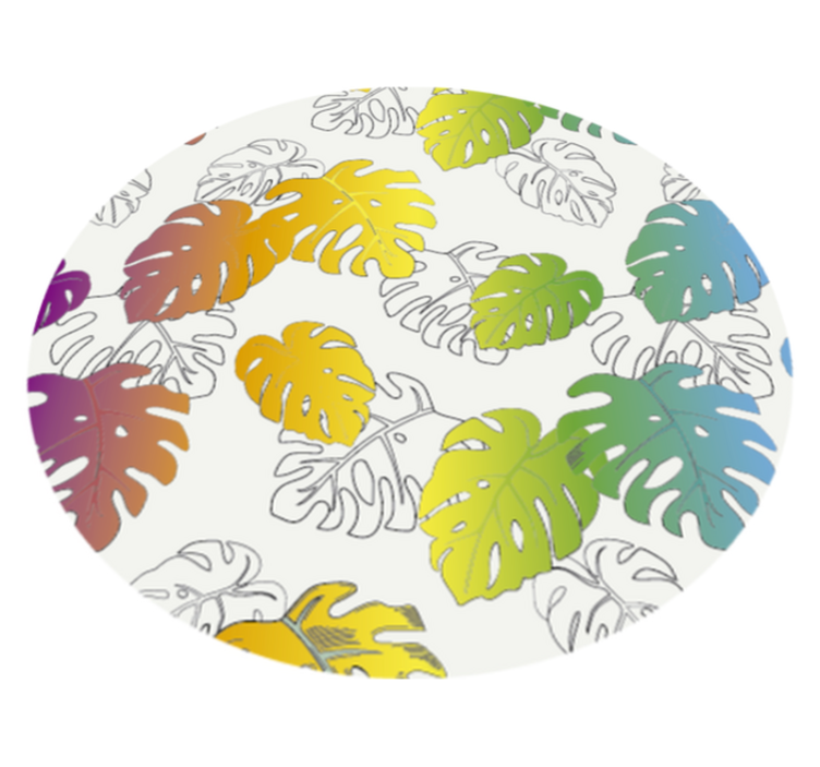 Tropical Monstera Delight floral vinyl carpet - TenStickers