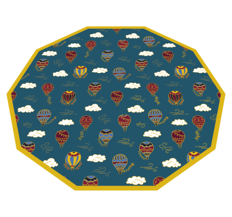 Hot Air Balloons kids vinyl carpet - TenStickers