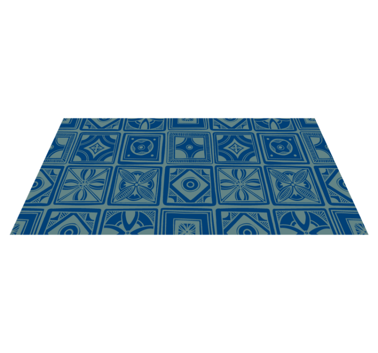 Decorative Geometric tile vinyl carpet - TenStickers