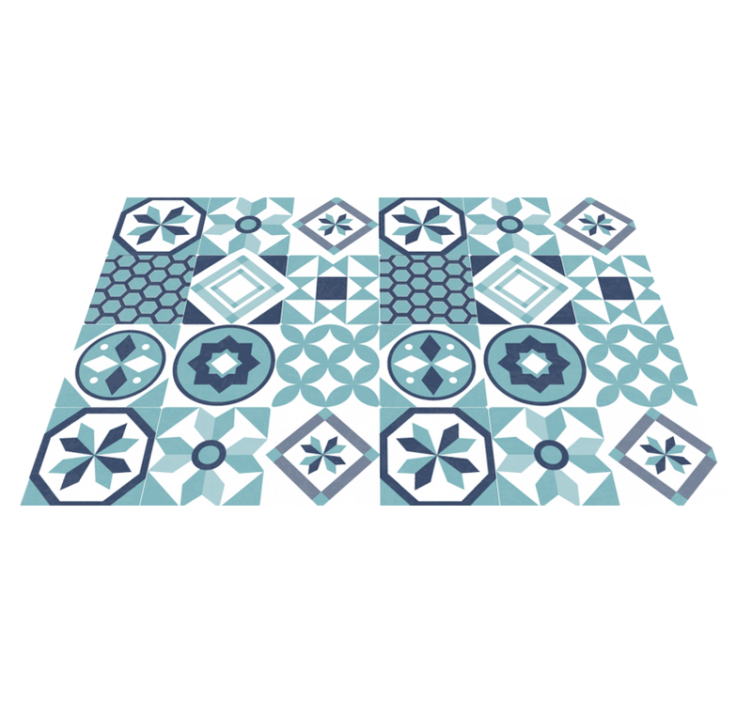 Mosaic vinyl carpet inspired by mosaic tiles - TenStickers