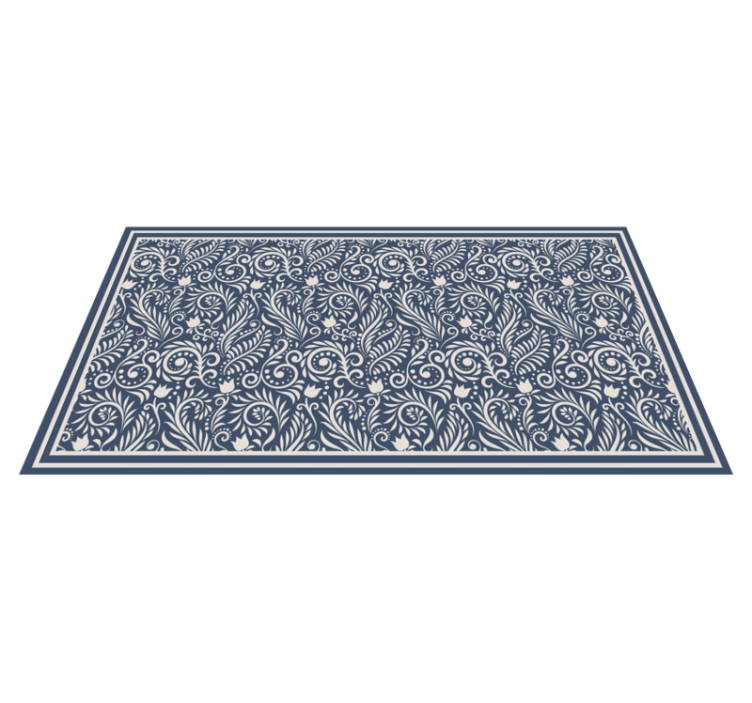Ornate Floral Design kitchen vinyl carpet - TenStickers