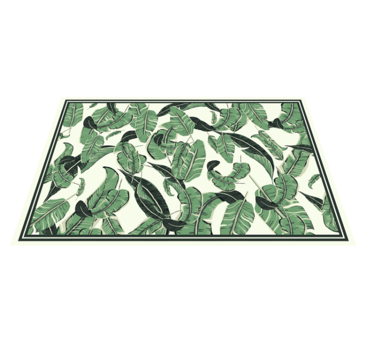 Banana Leaf Design floral vinyl carpet - TenStickers