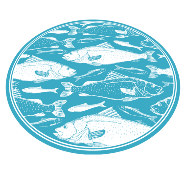 Aquatic Fauna Motif animal vinyl carpet - TenStickers