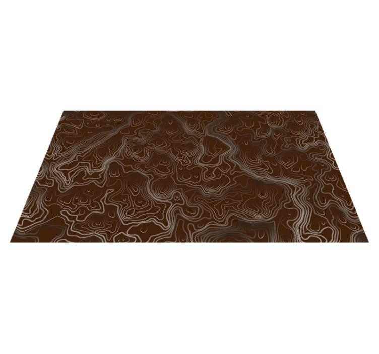 Contour Topographic living room vinyl carpet - TenStickers
