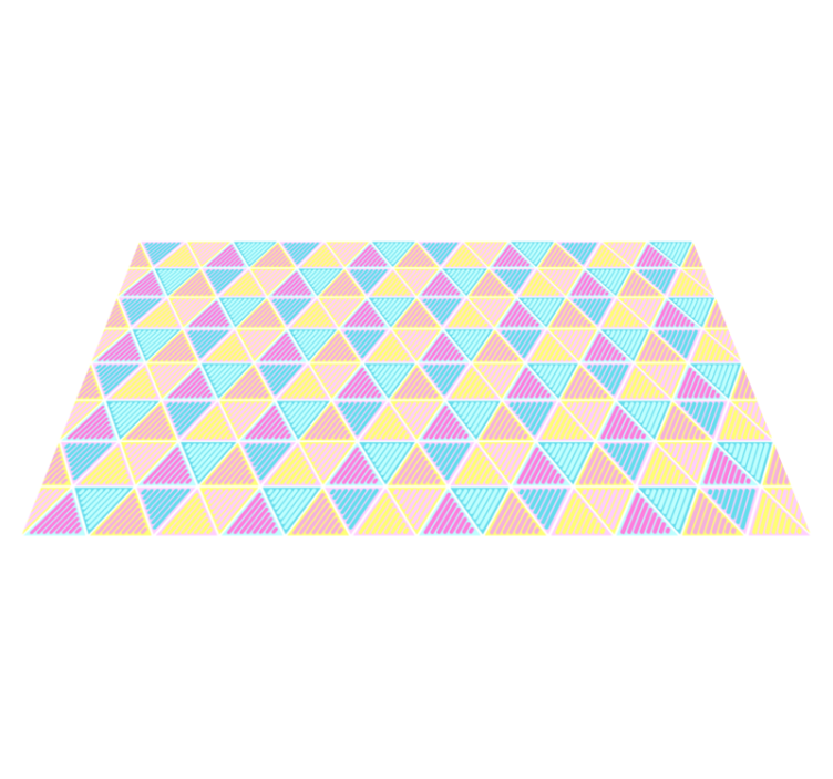 Colorful Triangle Pattern geometric vinyl carpet - TenStickers