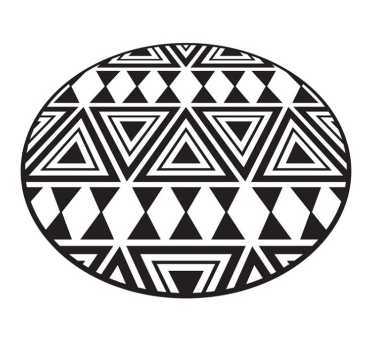 Circular Tribal Patterns geometric vinyl carpet - TenStickers