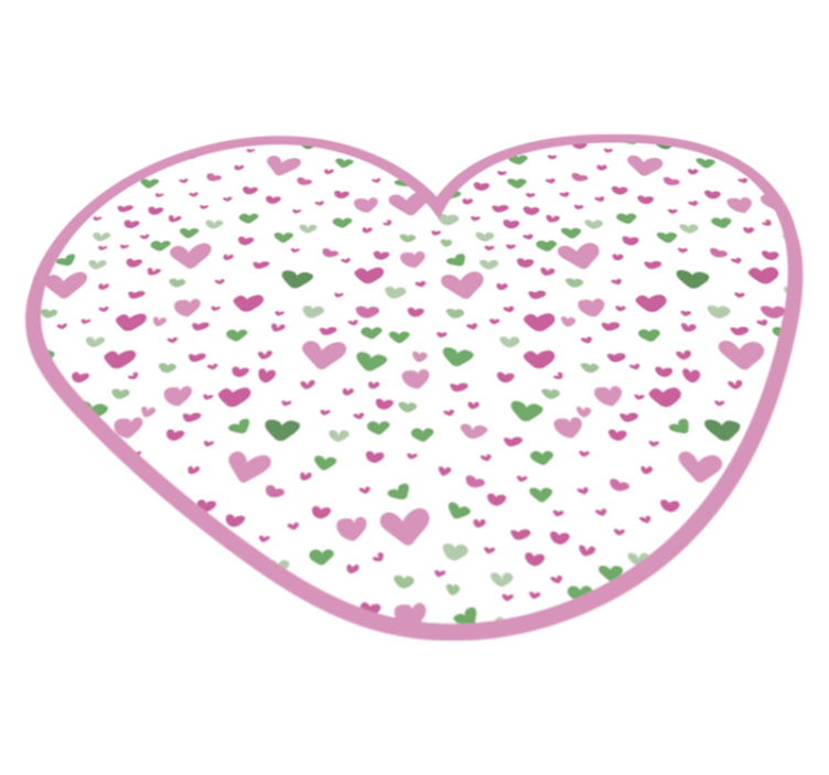 Heart Patterned Decor kids vinyl carpet - TenStickers