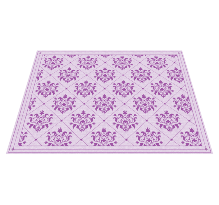Ornate Damask Pattern vintage vinyl carpet - TenStickers