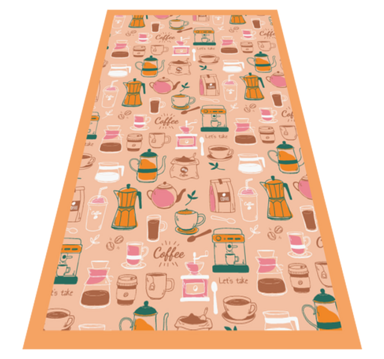 Cafeteria Collage kitchen vinyl carpet - TenStickers