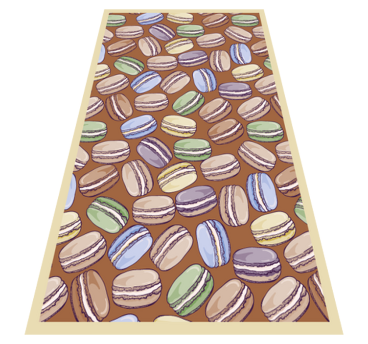 Colorful Macarons Pattern kitchen vinyl carpet - TenStickers