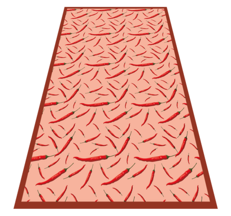 Chili Pepper Pattern kitchen vinyl carpet - TenStickers