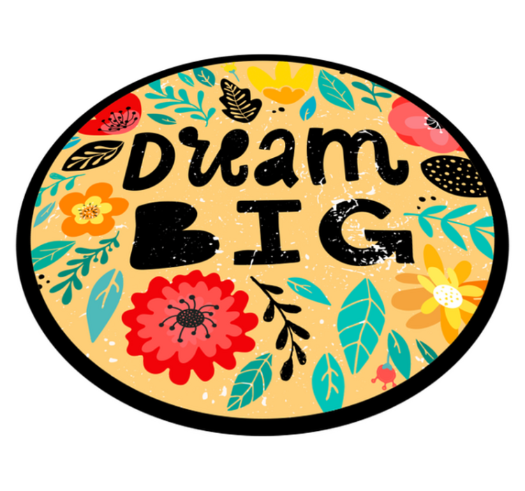Dream Big Motif custom vinyl carpet - TenStickers