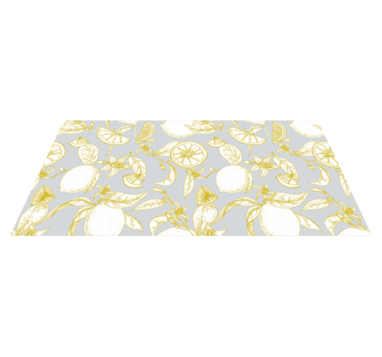 Citrus Botanical Pattern floral vinyl carpet - TenStickers