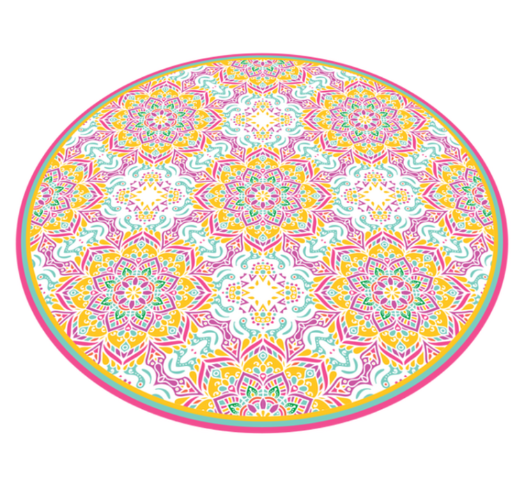 Mandala vinyl carpet circular mandala design - TenStickers