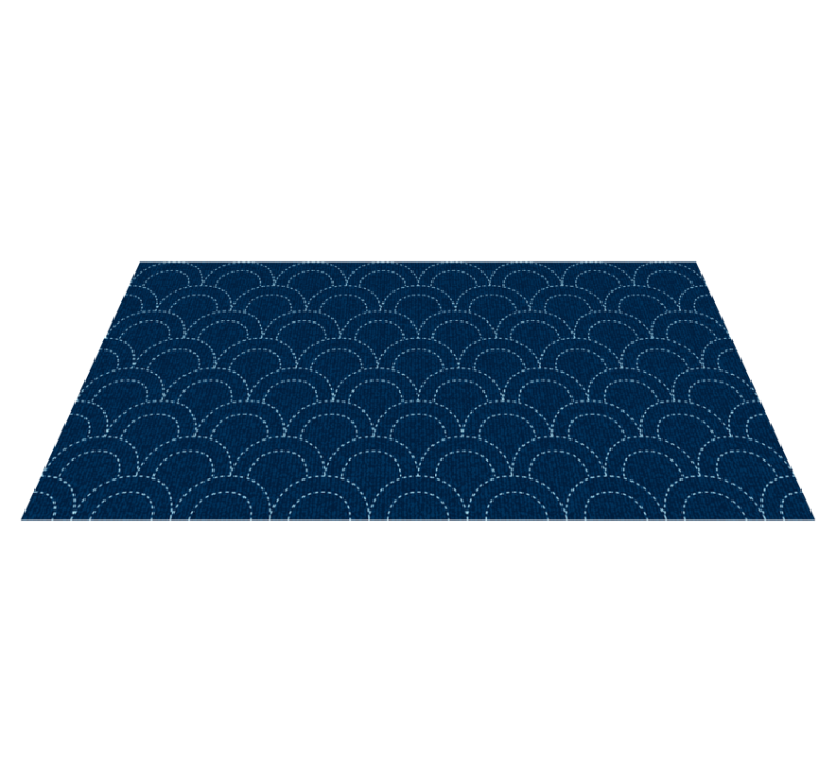 Scallop Pattern Depths geometric vinyl carpet - TenStickers