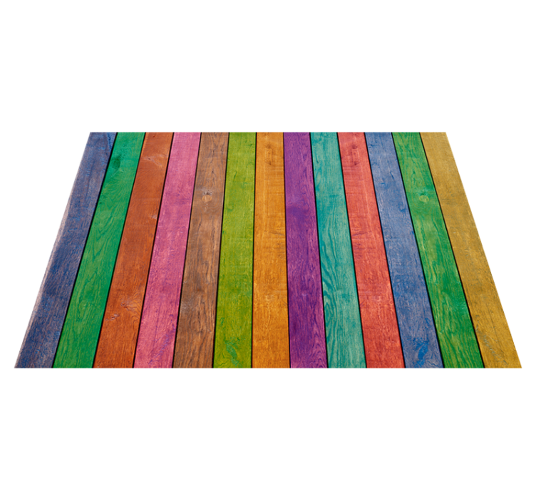 Colorful Plank Pattern wood effect vinyl carpet - TenStickers