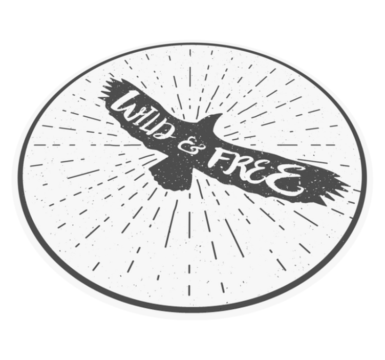 Wild&Free Circle custom vinyl carpet - TenStickers