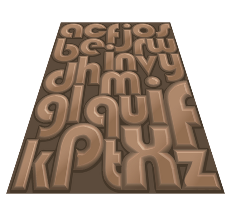 Chocolate Alphabet abcs vinyl carpet - TenStickers