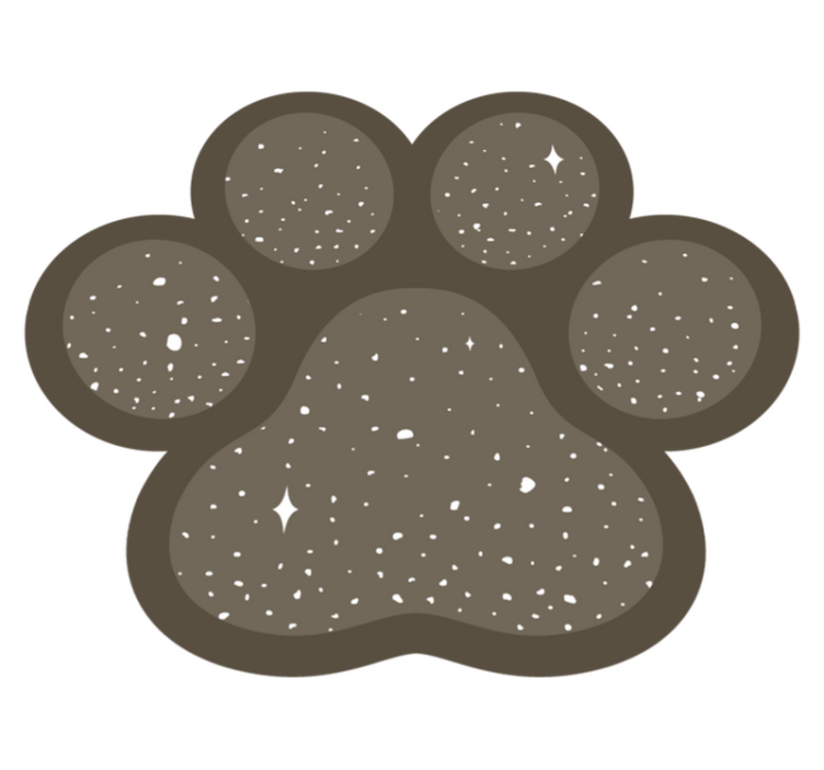 Paw print shape animal print vinyl carpet - TenStickers