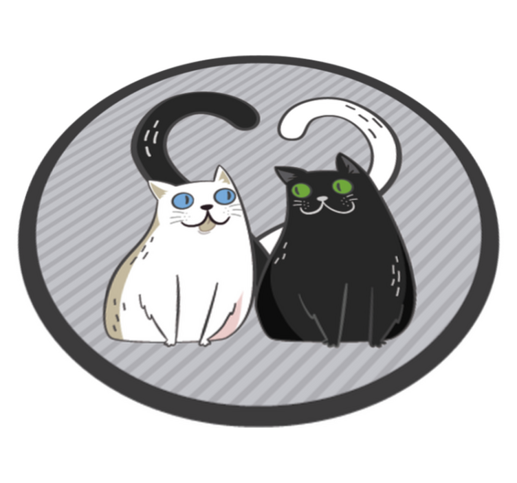 Cuddly Felines animal vinyl carpet - TenStickers