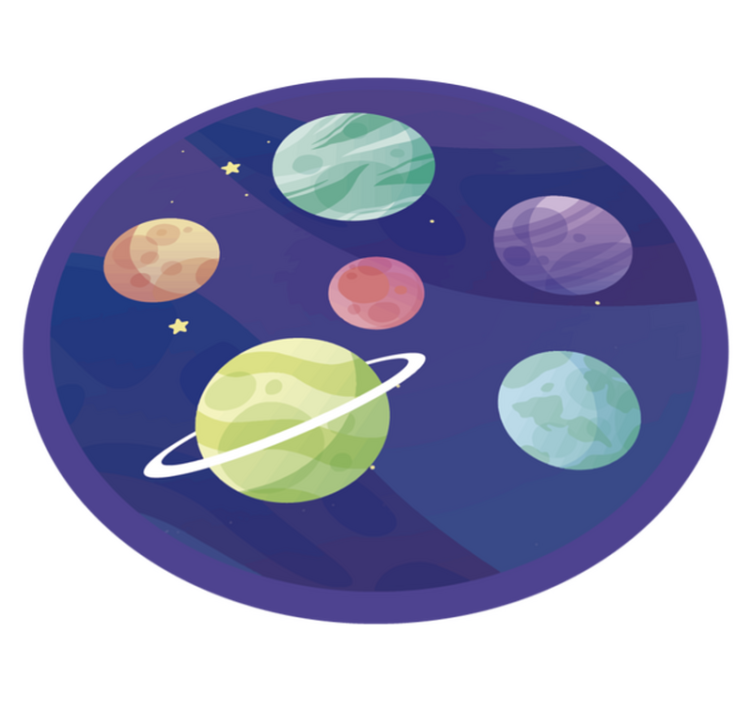 Space Exploration Imagery kids vinyl carpet - TenStickers