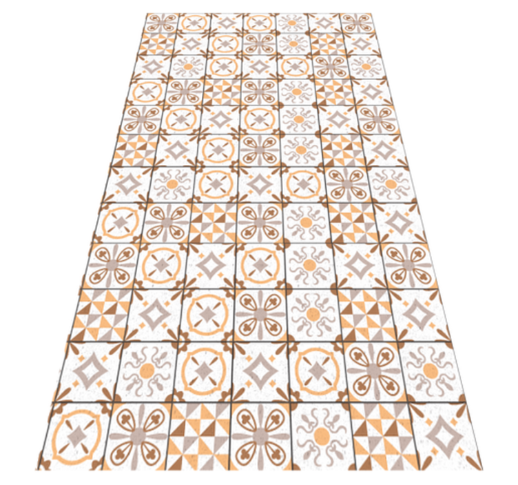 Ornate Patterned tile vinyl carpet - TenStickers