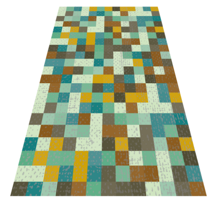 Mosaic Geometry geometric vinyl carpet - TenStickers