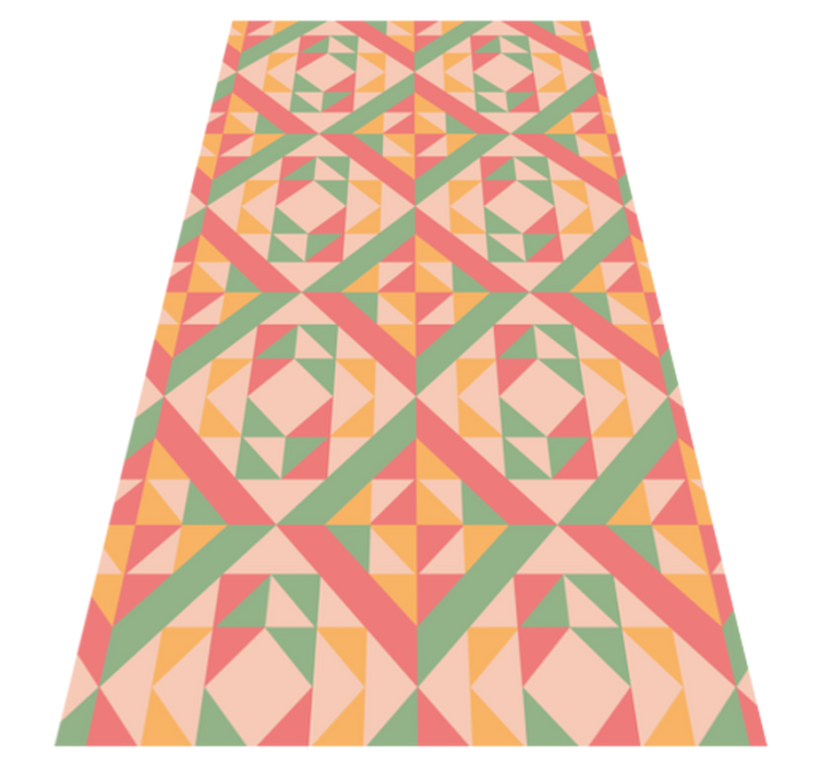 Geometric vinyl carpet geometric patterned set - TenStickers