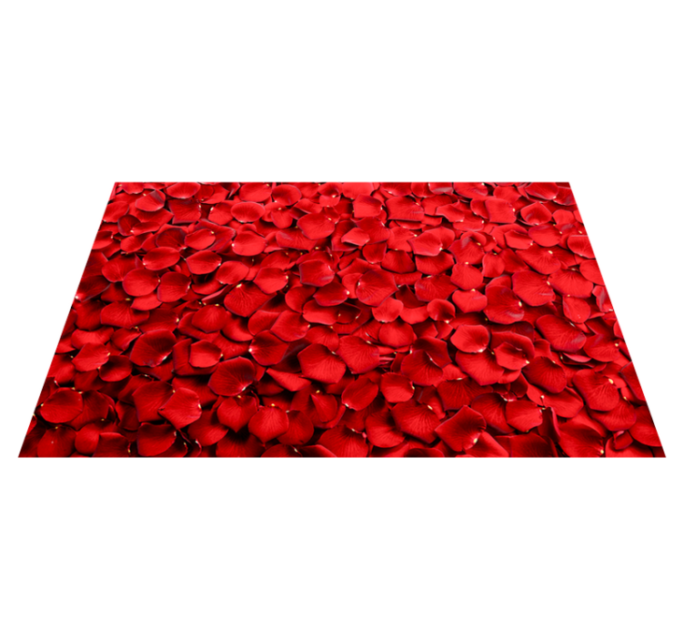 Red Petal Array floral vinyl carpet - TenStickers