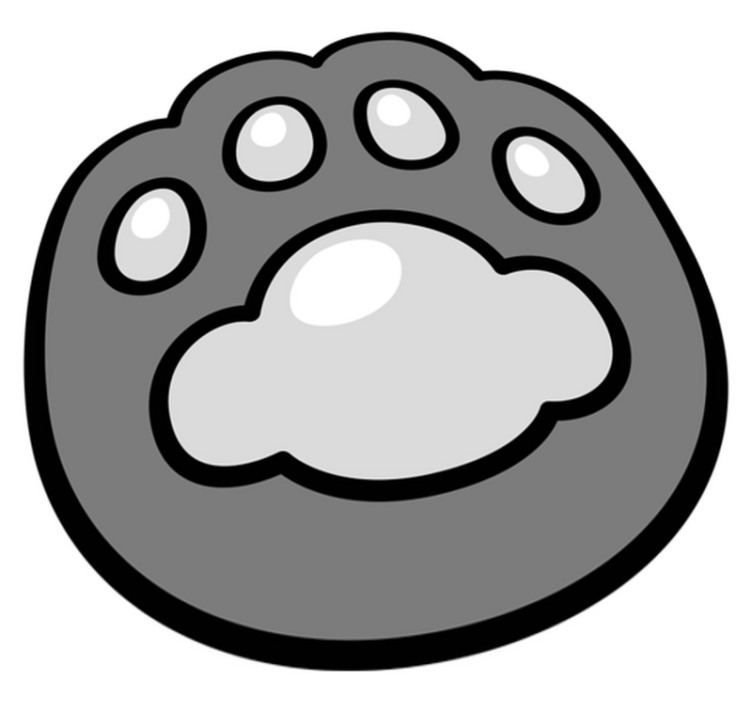 Paw Print animal vinyl carpet - TenStickers