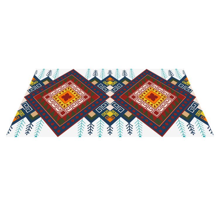 Ethnic vinyl carpet with ethnic geometric design - TenStickers