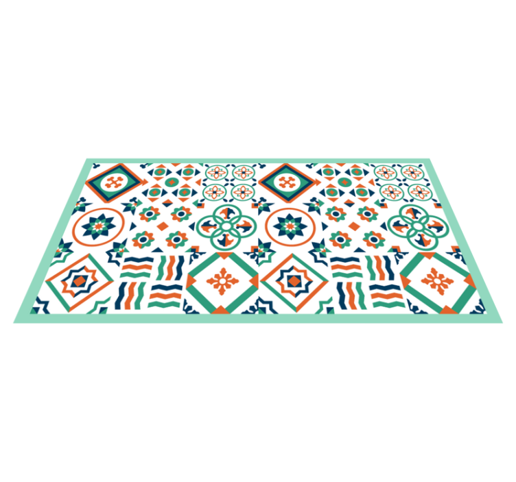 Vibrant Pattern kitchen vinyl carpet - TenStickers