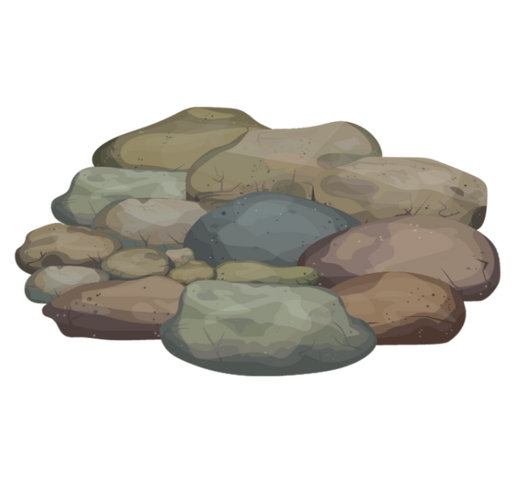 Pebble Illustration stone effect vinyl carpet - TenStickers