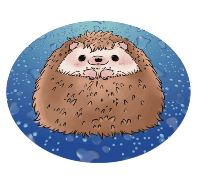 Adorable Hedgehog Illustration kids vinyl carpet - TenStickers