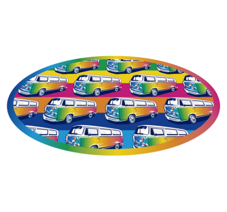 Retro Vehicle Parade kids vinyl carpet - TenStickers