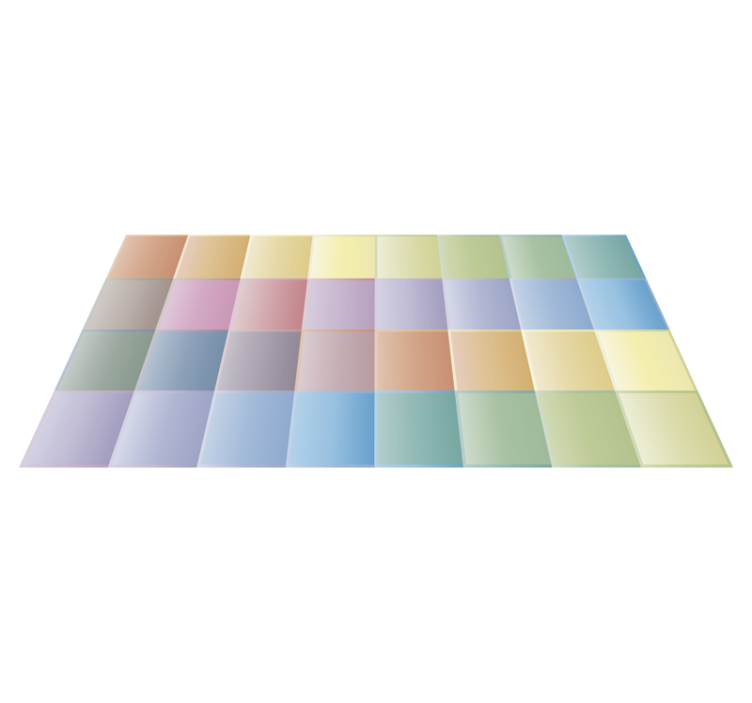 Colorful Pixelation kitchen vinyl carpet - TenStickers
