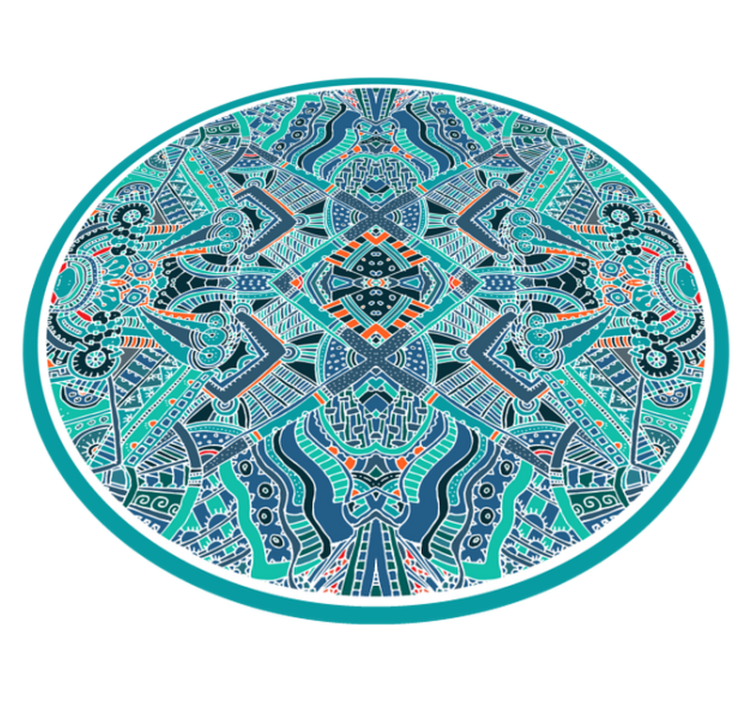 Mandala circularity mandala vinyl carpet - TenStickers