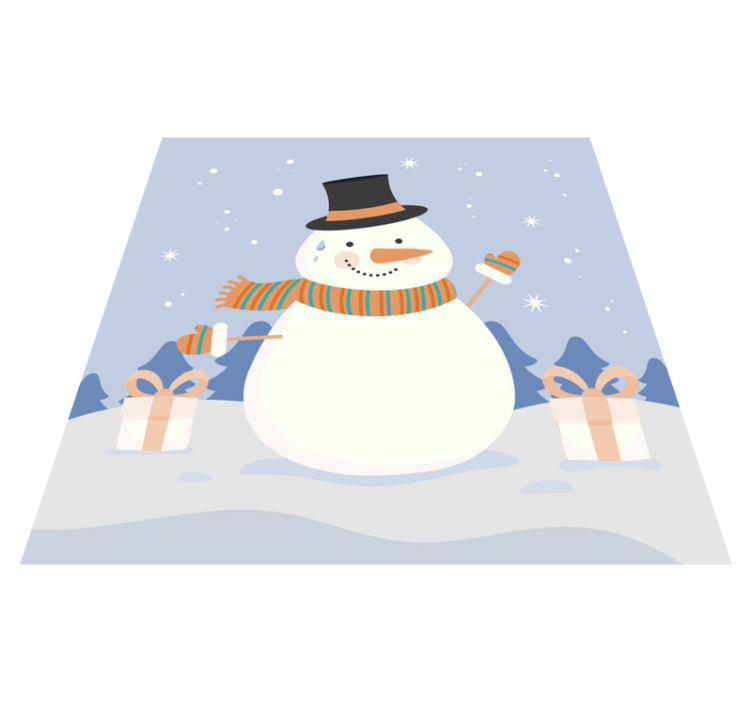 Snowman Celebration Christmas vinyl carpet - TenStickers
