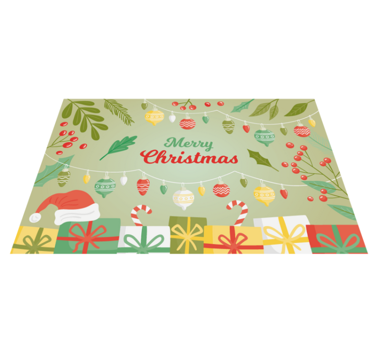 Festive Seasonal Greetings Christmas vinyl carpet - TenStickers