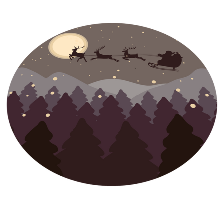 Festive Night Scene Christmas vinyl carpet - TenStickers